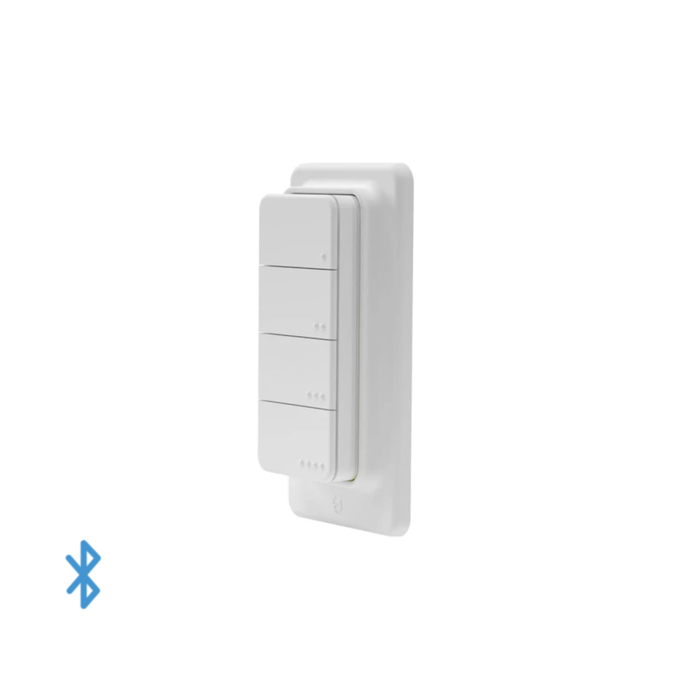 [SHELLY_B_RC_4] Shelly Blu RC Fjórfaldur Bluetooth veggrofi, hvítur