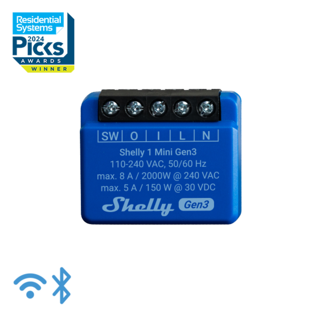 Shelly 1 Mini Gen3 Wi-Fi/Bluetooth rofi
