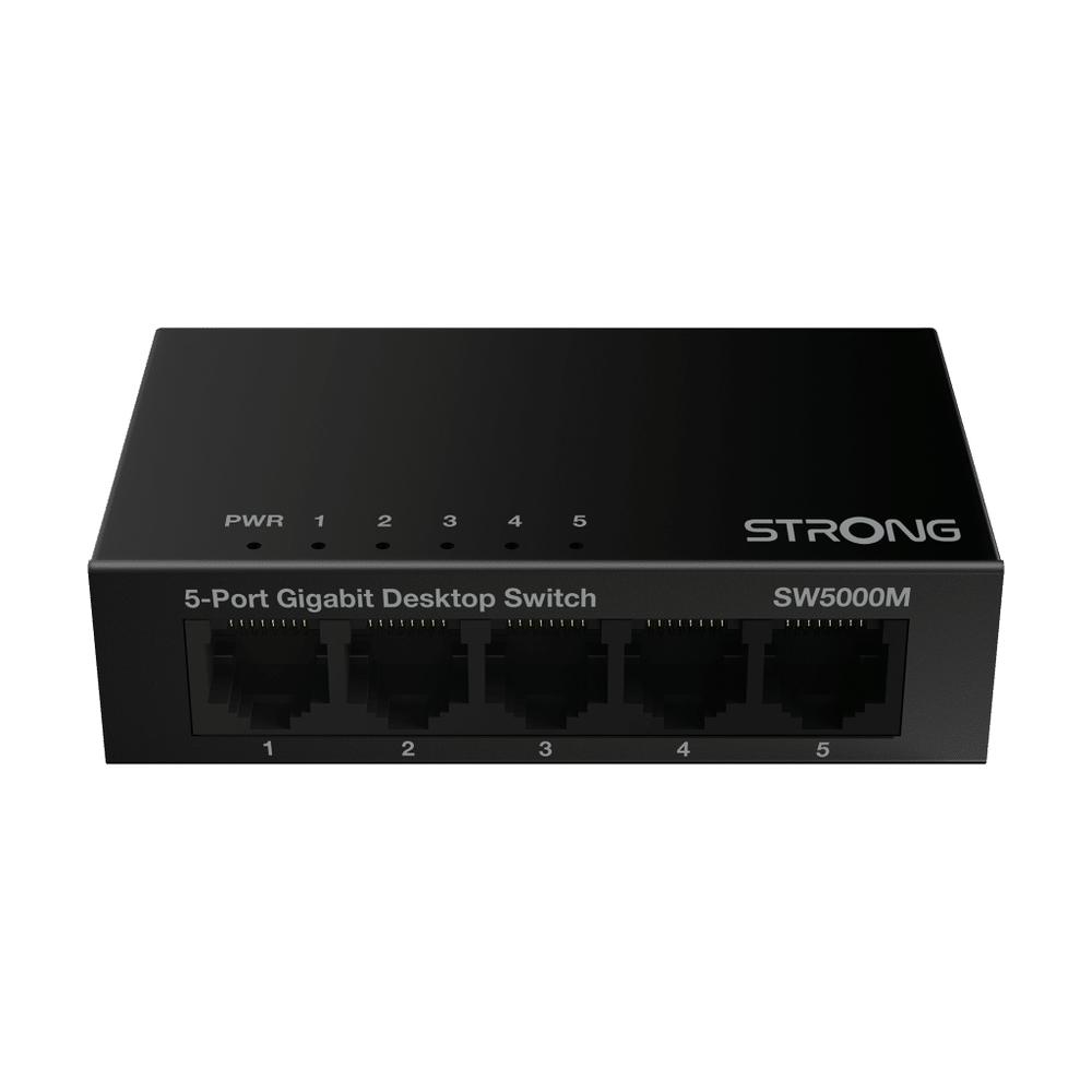 [SW5000M] Strong 5 porta 10/100/1000Mbps switch, metal