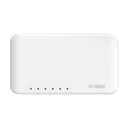 Strong 5 porta 10/100/1000Mbps switch, metal hvítur