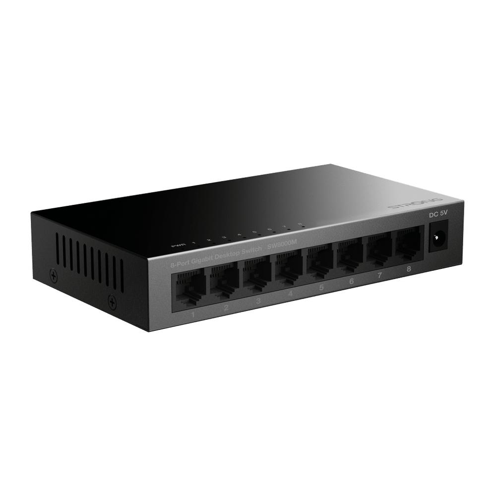 [SW8000M] Strong 8 porta 10/100/1000Mbps switch, metal