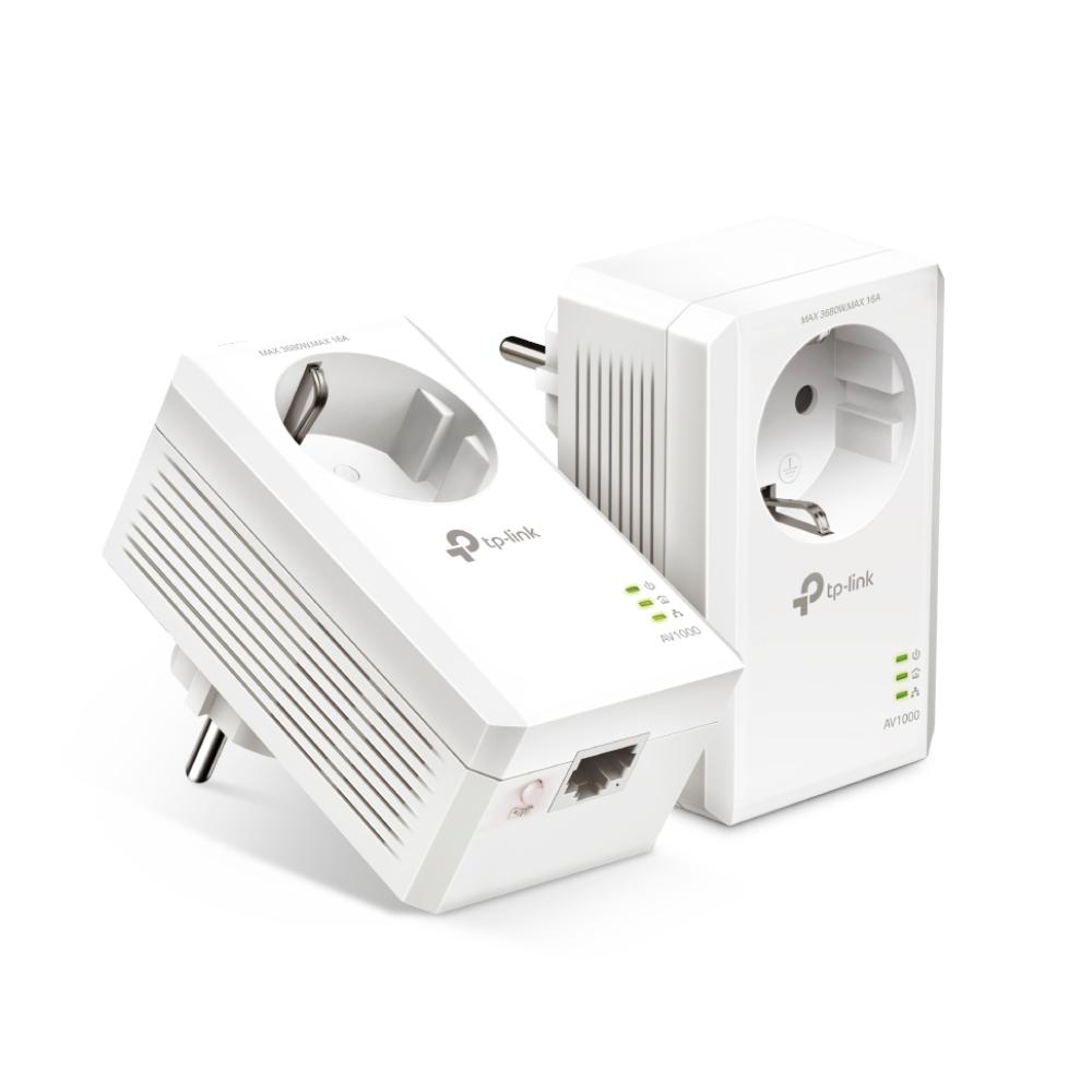 TP-Link 1000 Mbps Net yfir rafmagn, Tvær einingar með innstungu