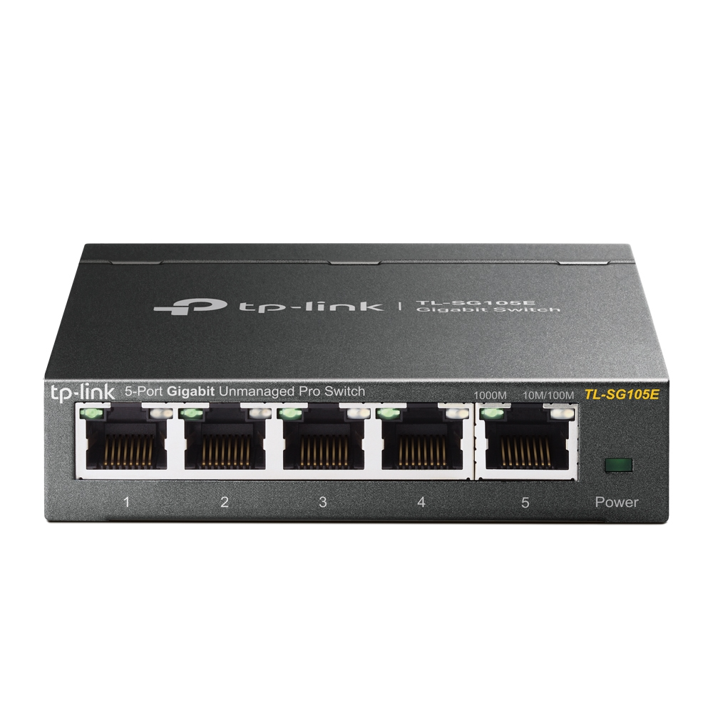 [TL-SG105E] TP-Link 5 porta Easy Smart 10/100/1000Mbps switch TL-SG10E, Svartur