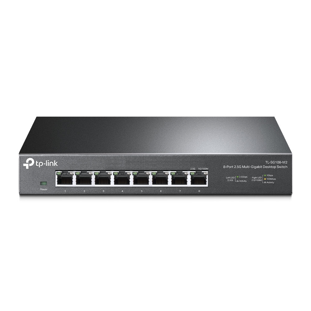 [TL-SG108-M2] TP-Link 8 porta 100/1000/2500Mbps switch TL-SG108-M2, Svartur