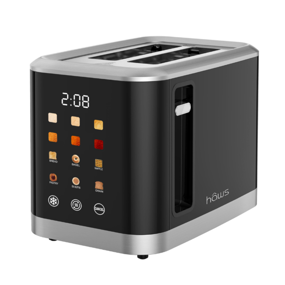 [TO80043] Haws 800W brauðrist, 2 sneiðar, LED litasnertiskjár