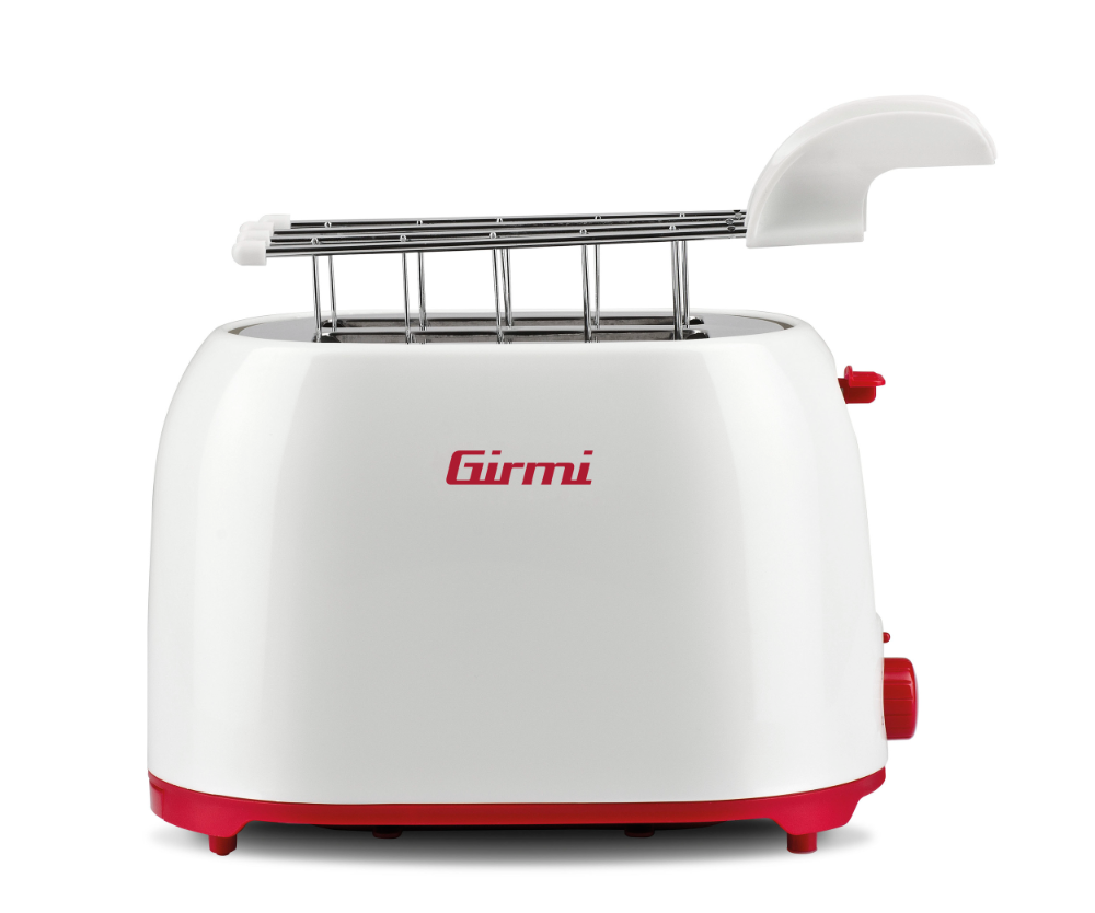 [TP1001] Girmi 750W brauðrist, 7 hitastillingar, Beyglu rist fylgir, hvít