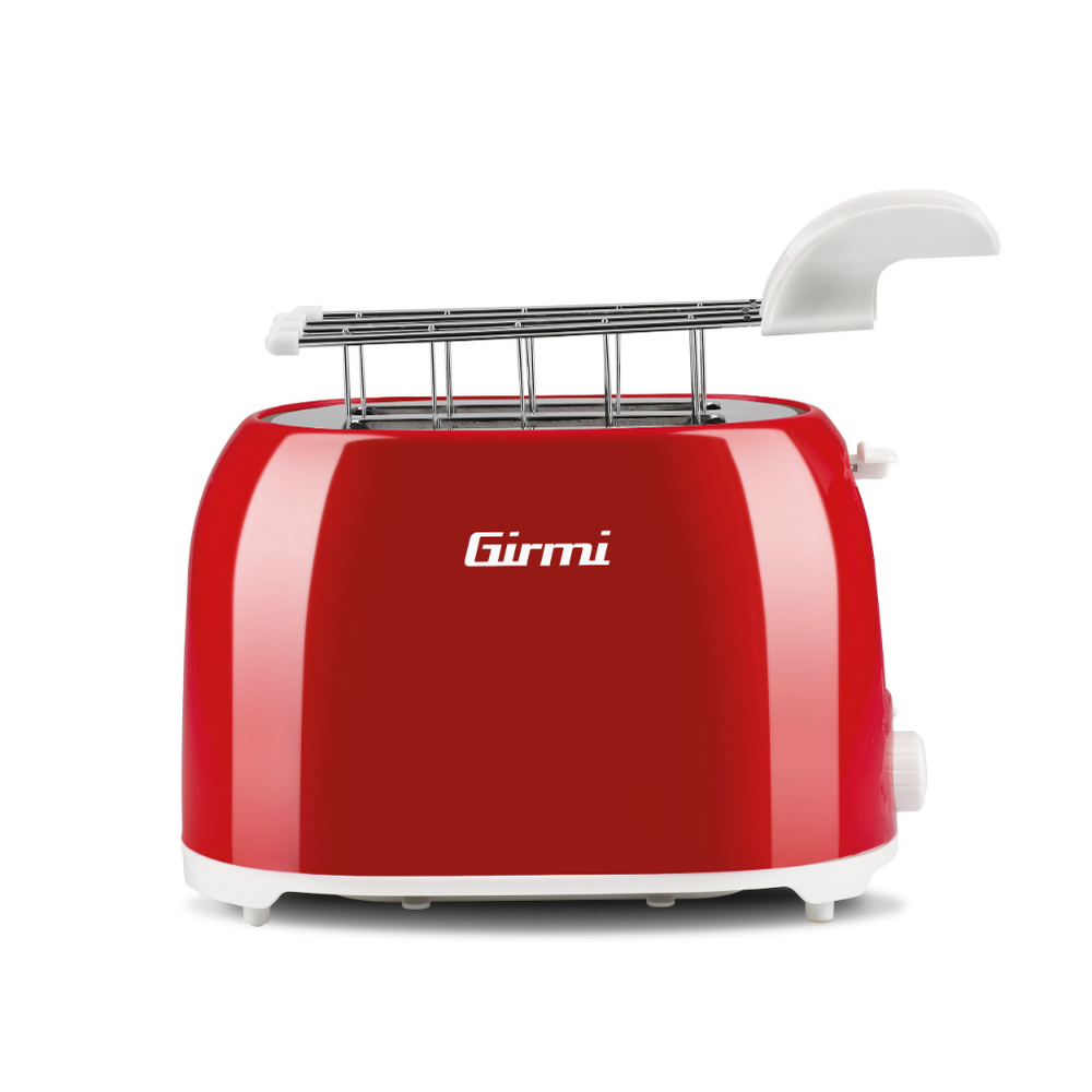 [TP1002] Girmi 750W brauðrist, 7 hitastillingar, Beyglu rist fylgir, rauð
