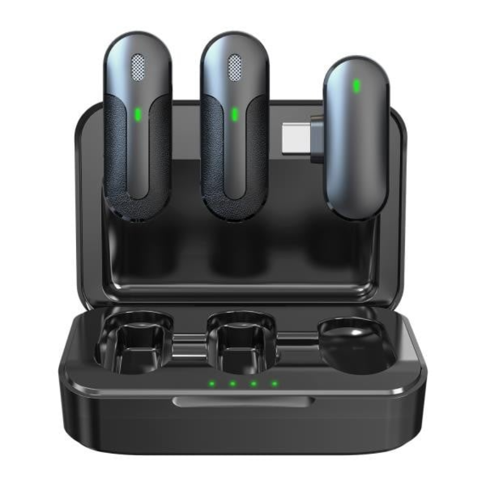 [1270618] Technaxx TX-301 þráðlaus hljóðnemasett og USB-C móttakari fyrir snjallsíma