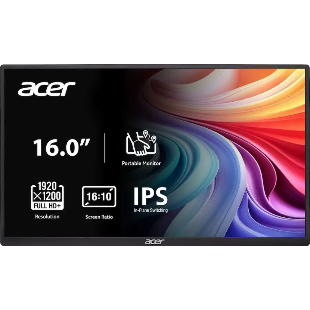 [UM.ZP1EE.012] Acer PM1, 16" FHD IPS HDR10, 16:10 ferðaskjár, innb. kickstand