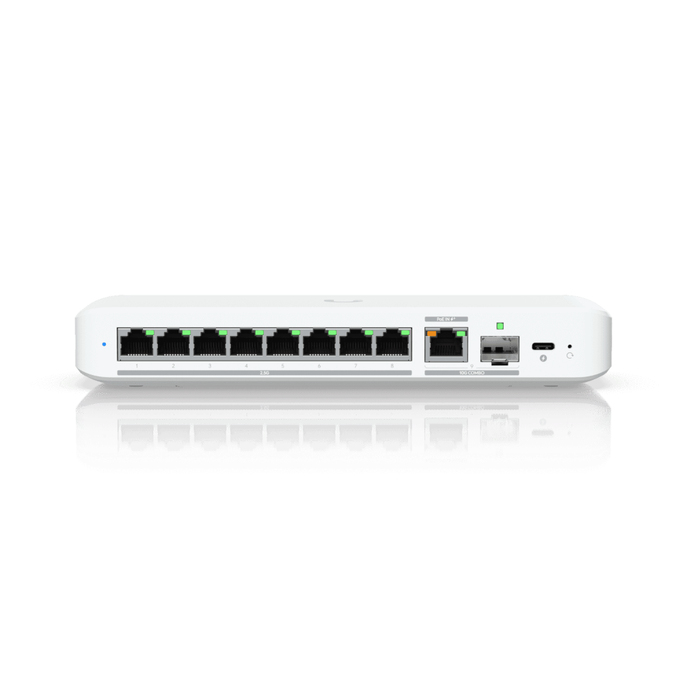 [USW-FLEX-2.5G-8-EU] UniFi Sviss Flex 8 x 2.5GbE 1xPoE+ In 10GbE