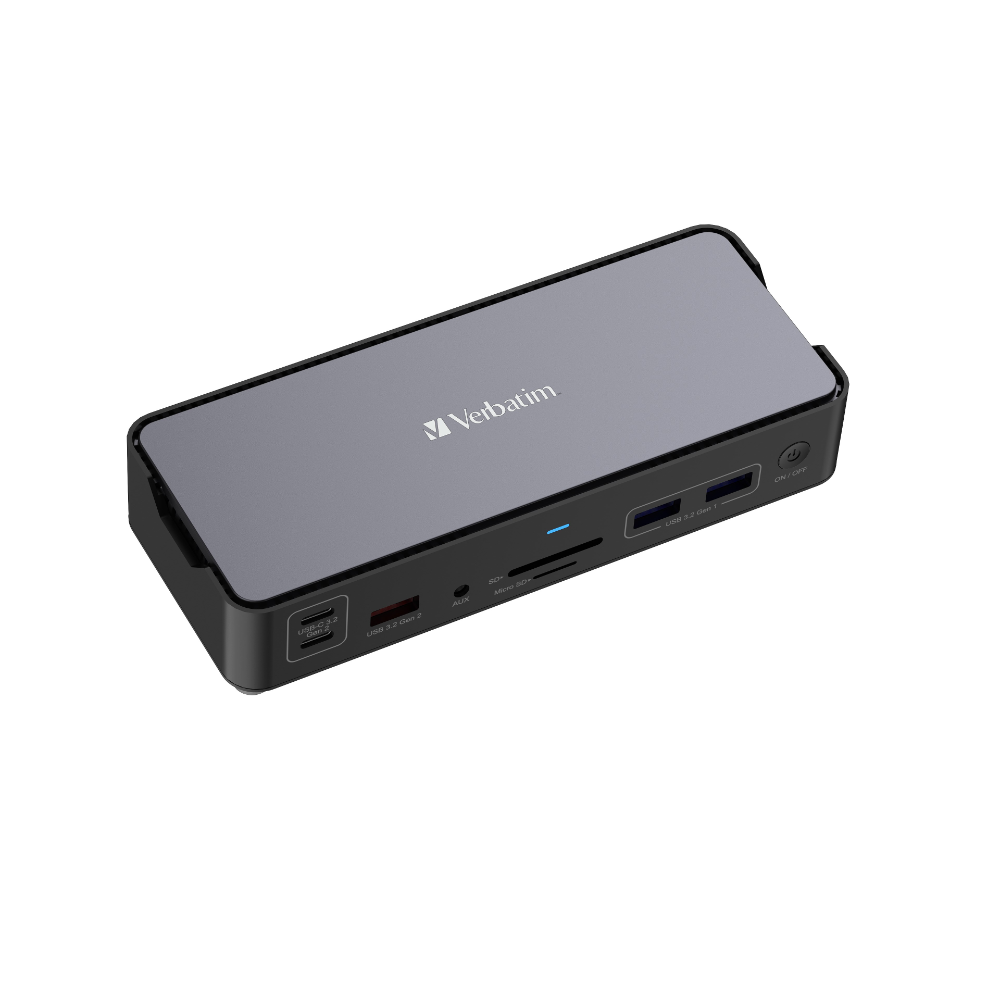 [VER32171] Verbatim USB-C Pro 15-in-1 80W fartölvudokka með 3x skjátengjum