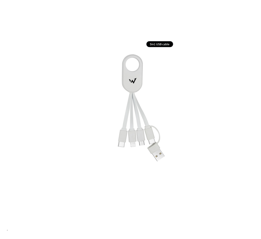 [WC141XAWH] Energizer 4-in-1 USB-A 14cm kapall, hvítur