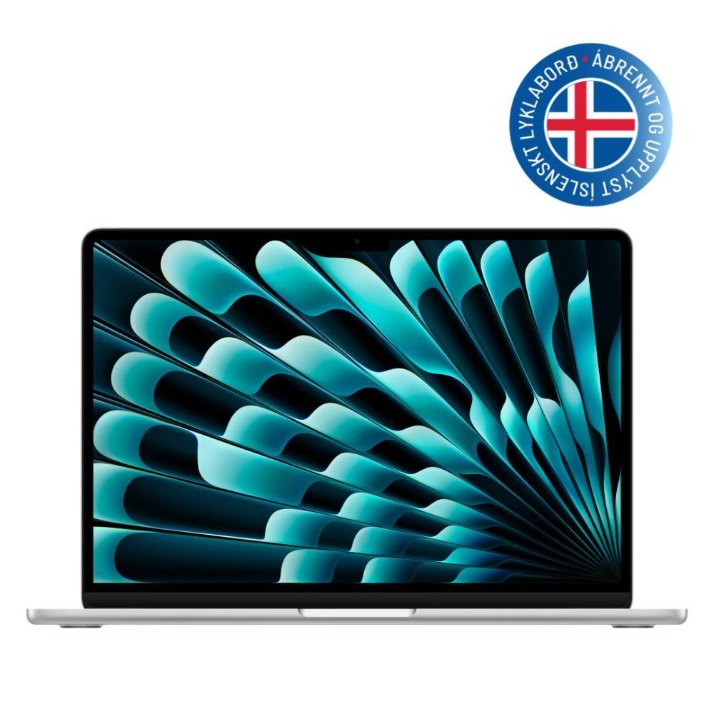 Apple MacBook Air M4 AI fartölva, 13,6'' QHD+ 2.5K M4 16/256GB, ísl. lykl., Silver,