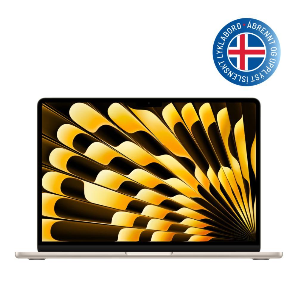 [Z1CV_1962_DK_CTO] Apple MacBook Air M4 AI fartölva, 13,6'' QHD+ 2.5K M4 16/256GB, ísl. lykl., Starlight