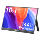 Arzopa 16" FHD IPS HDR10 144Hz USB-C ferðaskjár, innb. Kickstand, umslag, grár