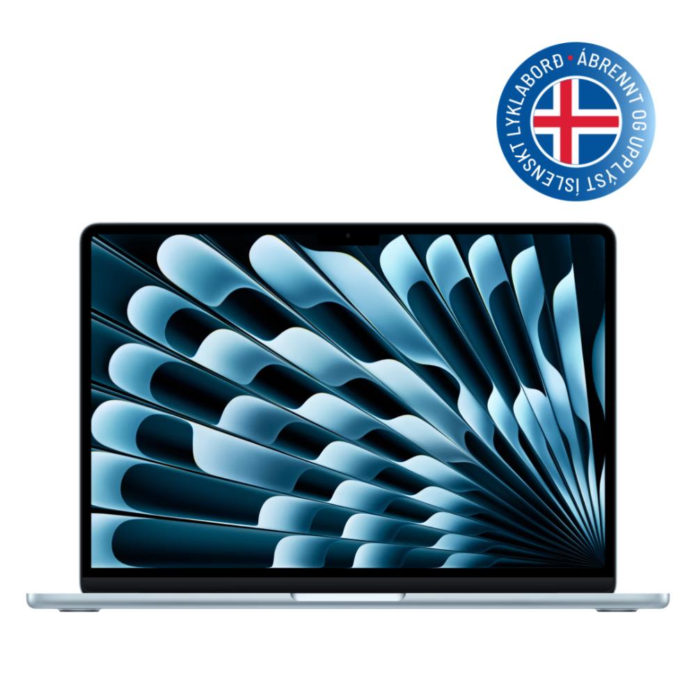 [Z1H7_1962_DK_CTO] Apple MacBook Air M4 AI fartölva, 13,6'' QHD+ 2.5K M4 16/256GB, ísl. lykl., Sky Blue
