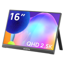 Arzopa 16" QHD+ 2.5K IPS HDR USB-C ferðaskjár, innb. kickstand, svartur