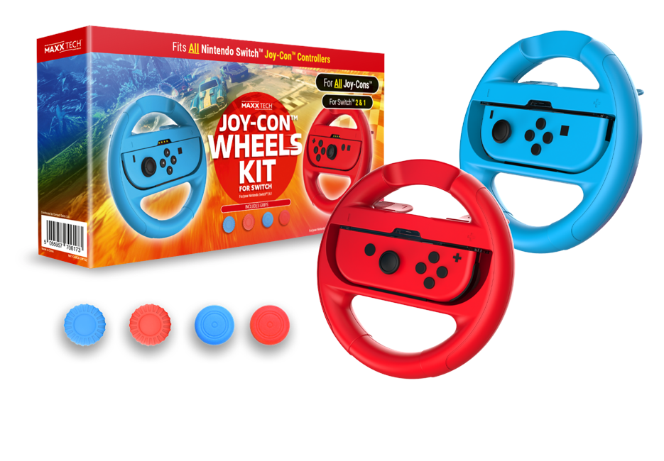 [1288213] Maxx Tech Joy-Con Wheels & Grip Kit f. Switch 1/2