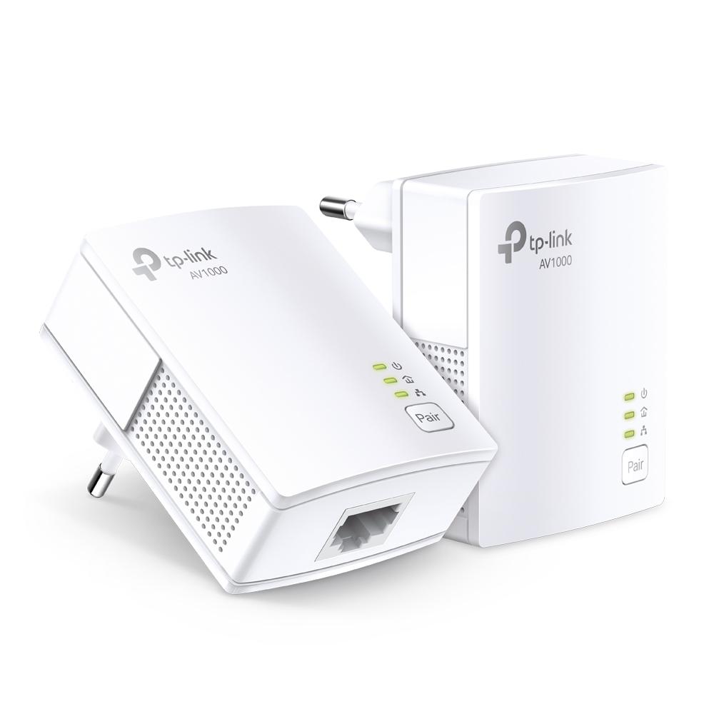 TP-Link 1000 Mbps Net yfir rafmagn, Tvær einingar með innstungu