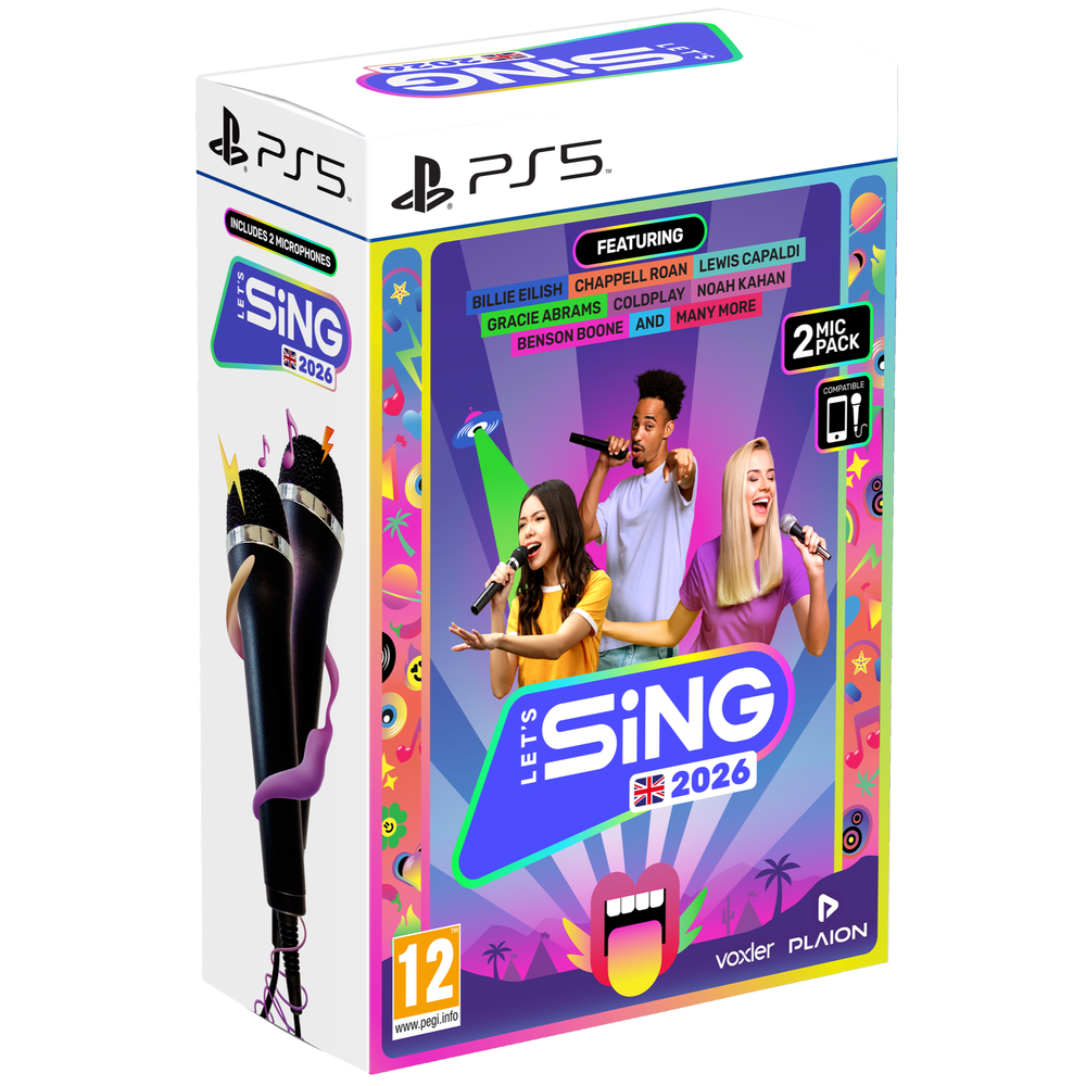 Let's Sing 2026 diskur og 2 hljóðnemar - PlayStation 5 tölvuleikur