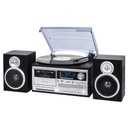 Trevi TT 1072 Casette/CD/Vinyl fjölnotaspilari með þráðlausa hátalara, svartur