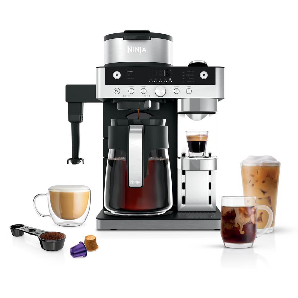 [CFN802EU] Ninja Prestige DualBrew CNF802EU 2-in-1 kaffivél með kaffikvörn og mjólkurflóara