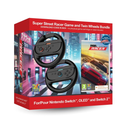 Super Street: Racer Game með 2.stk. Kappakstursstýri - Nintendo Switch 2 tölvuleikjapakki