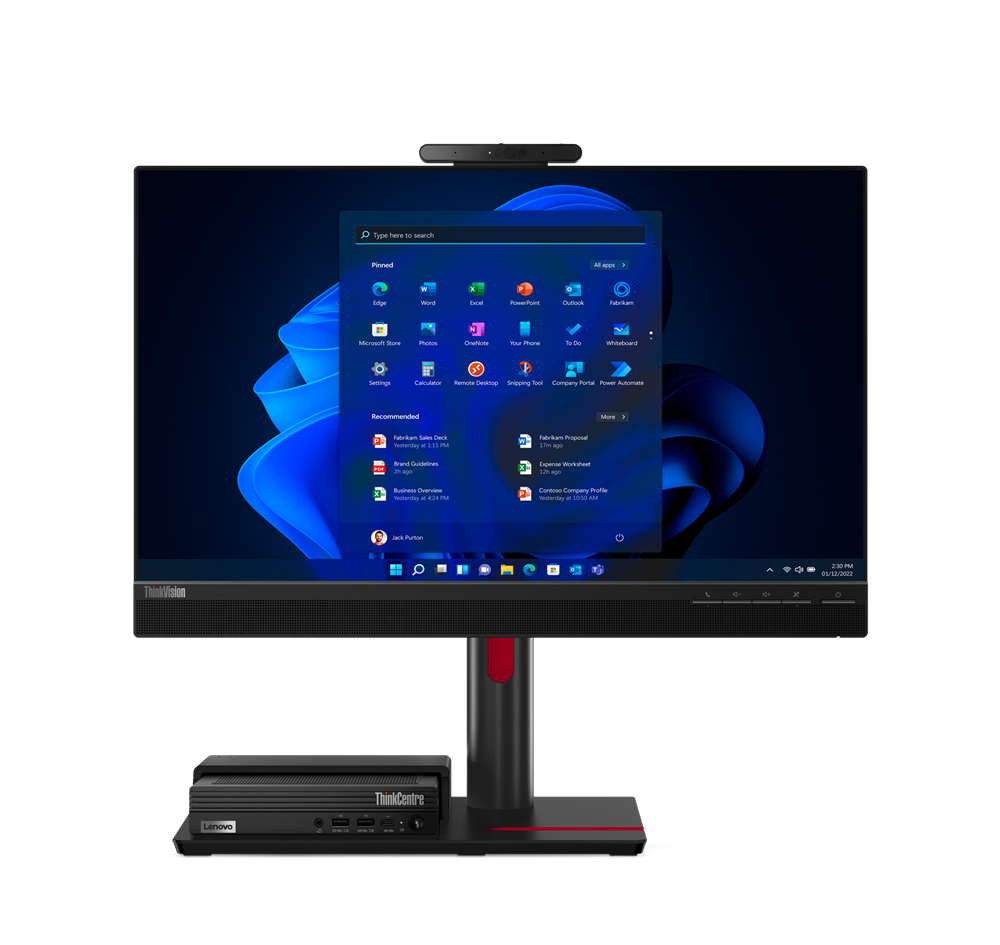 [12BNMAT3EU] Lenovo ThinkCentre Tiny-in-One Flex 24v 24'' FHD IPS skjár, svartur