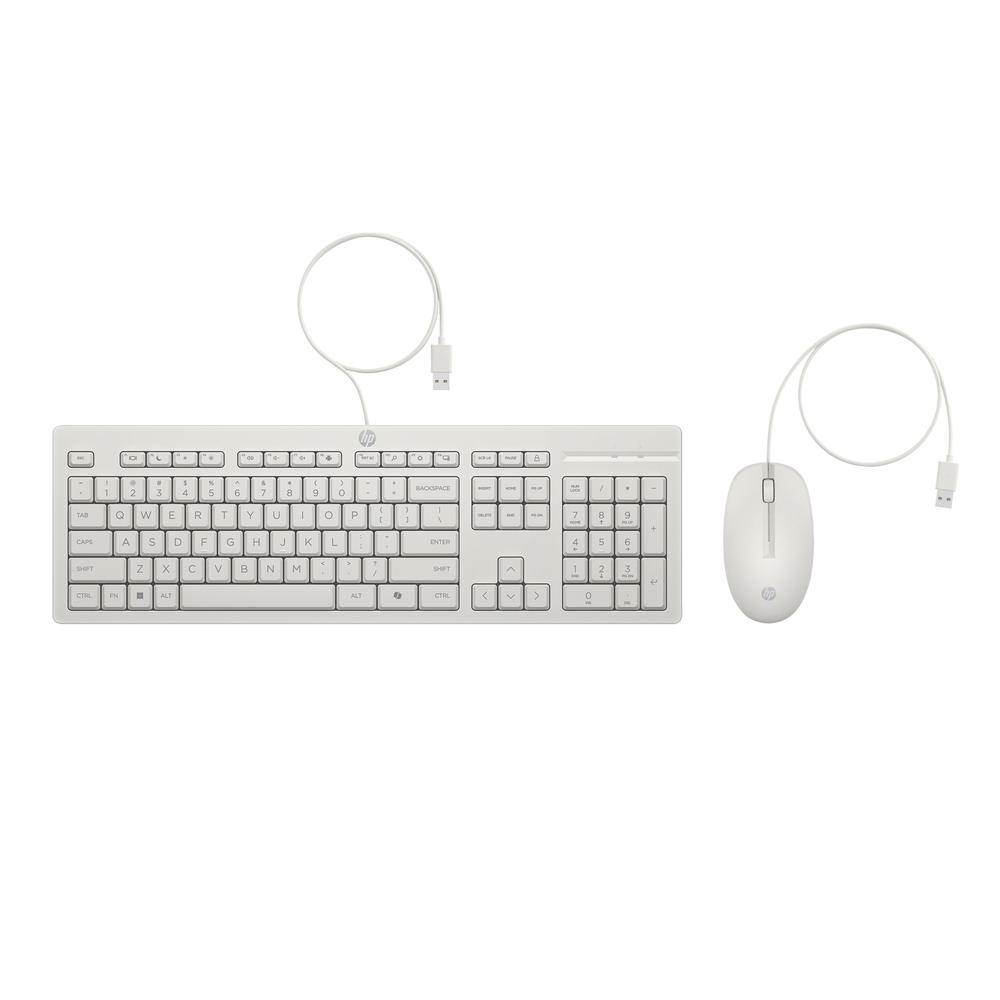[AW5S6AA] HP 225 USB lyklaborð og mús, íslenskt, hvítt