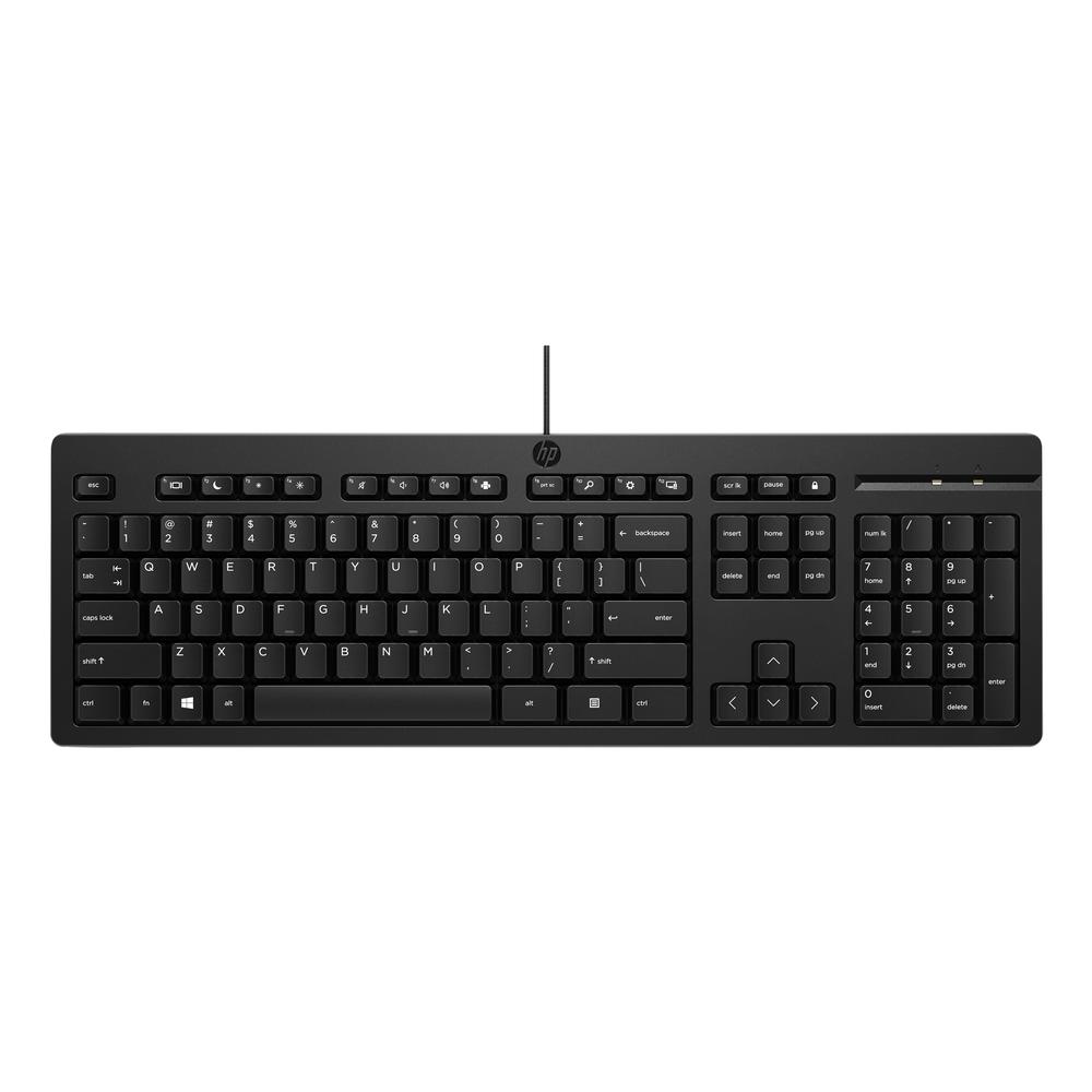 [AY2Y7AA] HP 125 USB lyklaborð með íslensku letri, svart