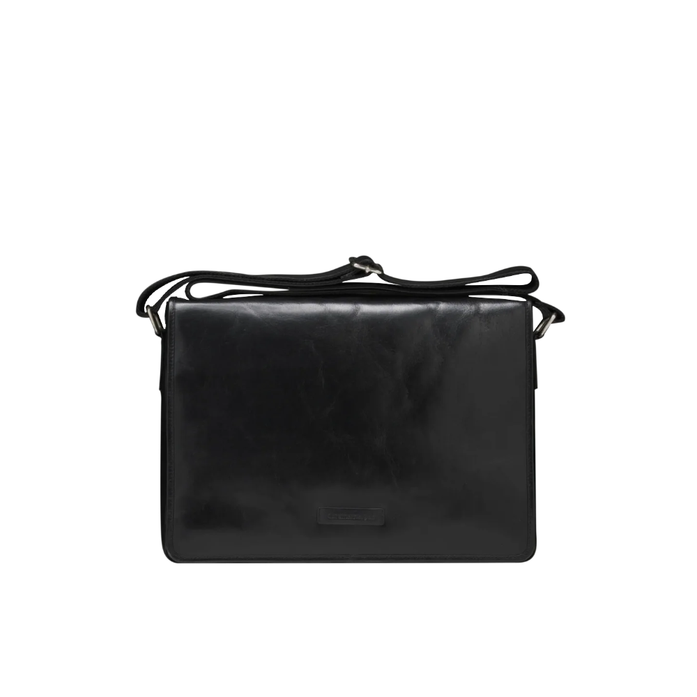 [BG14BL001674] Dbramante1928 Marselisborg 14" hliðartaska, svart leður
