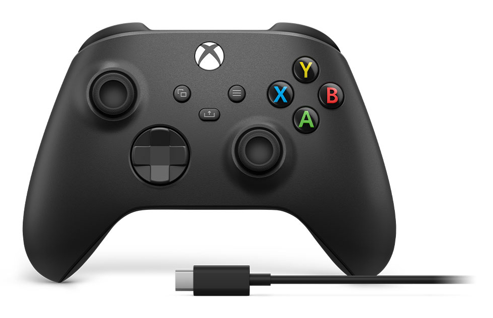 [EP2-29944] Microsoft Xbox Series S/X þráðlaus stýripinni með USB-C snúru, svartur