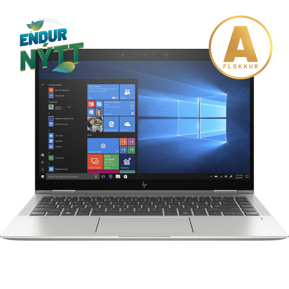 [L-X360G6-SCA-T101] HP EliteBook x360 1040 G6 2in1 fartölva 14" FHD i5-8365U 8/256GB W11P, Silfur, endurnýtt